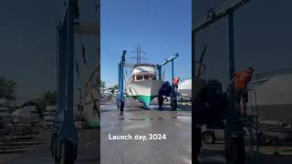 Trawler launch Albin 36 trawlerlife trawler boatlaunch [upl. by Einneb571]