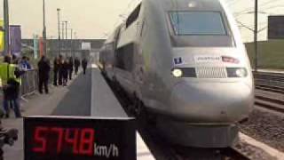 Alstom worlds fastest rail train 5748 KMH [upl. by Eanrahs]