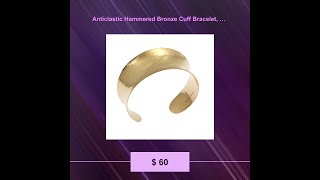 Anticlastic Hammered Bronze Cuff Bracelet Hammered Bronze Cuff Solid Bronze Cuff 8th Wedding A [upl. by Wilkey]