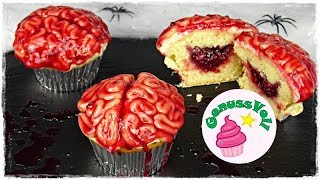 Halloween 👻 schaurige GEHIRNCUPCAKES  Halloween Rezept [upl. by Carson207]