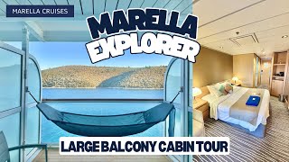 Marella Explorer Large Balcony Cabin Tour 9129 [upl. by Assenev]