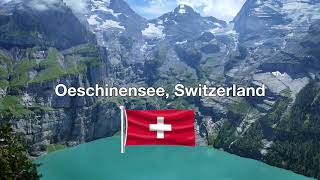 Oeschinensee Switzerland 4K  60 FPS [upl. by Yrokcaz345]