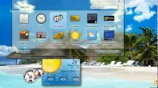 HowTo Add Gadgets to Desktop on Windows 7 [upl. by Glialentn]