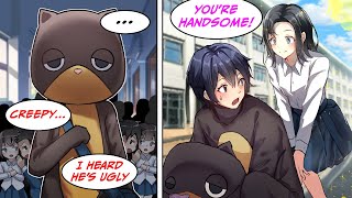 Manga Dub Boy who wears a costume to school Everyone thinks hes ugly but RomCom [upl. by Hamburger]