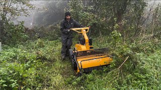 Petrol flail mower on tracks [upl. by Ase]