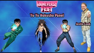 Yu Yu Hakusho Panel with Justin Cook at Animeverse Fest Fall 2024 in Pasadena Texas [upl. by Anaeg755]