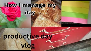 How I manage my dayProductive day vlogTime management [upl. by Eyllib825]