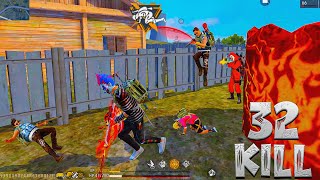 32 KILLS SOLO VS SQUAD FULL GAMEPLAY  GARENA FREE FIRE [upl. by Teirrah]