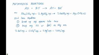 42 Metathesis and Net Ionic Equations [upl. by Terrena456]