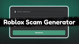 I Tried a Roblox Scam Website Generator… [upl. by Oilegor498]