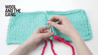 How to knit Vertical invisible seaming [upl. by Barncard]