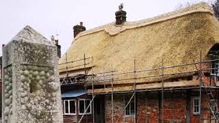 Thatched House  A before and after of a thatched roof from the 1500s [upl. by Turne]