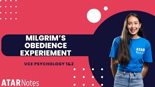 Milgrams Obedience Experiment  VCE Psychology 1amp2 [upl. by Hplar]