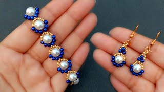 Beads Jewelry Making For BeginnersBracelet amp EarringsHandmade Jewelry Useful amp Easy [upl. by Anelis]