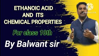 ETHANOIC ACID AND ITS CHEMICAL PROPERTIES viral trending [upl. by Hgielak983]