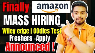 Finally Amazon Hiring Announced  OFF Campus Drive For 2024  2023 Batch  Amazon Recruitment 2024 [upl. by Ellenij]