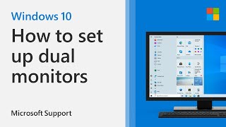 How to set up multiple monitors on Windows 10  Microsoft [upl. by Aelyak224]