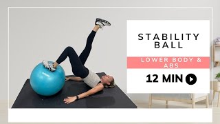 STABILITY BALL🔵WORKOUT  for SCULPTED ABS amp LOWER BODY🔥 [upl. by Pinchas132]