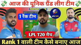 KFL vs DS Dream11 Prediction  Kandy Falcons vs Dambulla Sixers Dream11 Team  KFL vs DS Dream11 [upl. by Goodson]