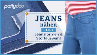 Jeans Anleitung Teil 1 Vorstellung der JeansSchnittmuster amp Stoffempfehlung [upl. by Boykins]