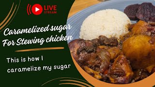 How I caramelize sugar for stewing chicken [upl. by Gruchot982]