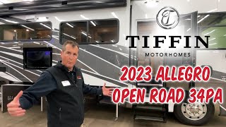 2023 Tiffin Open Road 34PA  Walkthrough [upl. by Enelez]