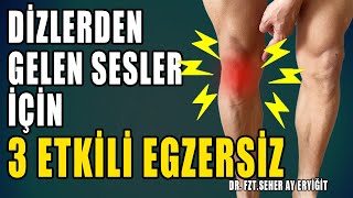 DİZLERDEN GELEN SESLER İÇİN 3 ETKİLİ EGZERSİZ aktifizyo fiziktedavi dizağrısı [upl. by Dnomed]