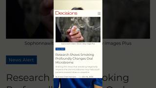 Smoking  oral biome  cessation  latest news  bacteria  dental research shorts [upl. by Ummersen]