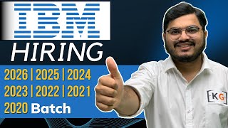 IBM Hiring 2026 2025 2024 2023 2022 2021 amp Older Batch Freshers amp Experienced  IBM Off Campus Drive [upl. by Philippa]