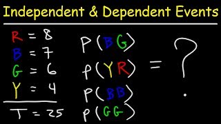 Probability  Independent and Dependent Events [upl. by Donahoe]