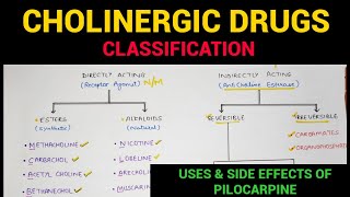 Autonomic Pharmacology  4  Cholinergic Drugs Classification  EOMS [upl. by Laundes]