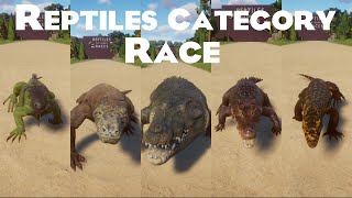 REPTILES Category Speed Races in Planet Zoo included Green Iguana Crocodile Komodo Dragon amp etc [upl. by Gnud]