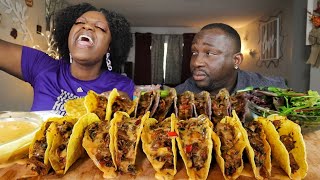 THE CHEESIEST VEGAN TACOSRECIPEMUKBANG EATING SHOW [upl. by Lamphere]