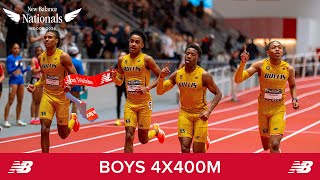 Boys 4x400m Relay  New Balance Nationals Indoor 2024 [upl. by Zosema]