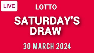 The National Lottery Lotto draw results from Saturday 30 March 2024  National Lottery Live [upl. by Aerdnac177]