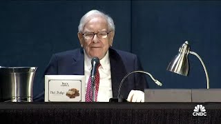 Buffett kicks off 2024 Berkshire Hathaway annual meeting after emotional tribute to Charlie Munger [upl. by Ogeid]