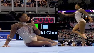 Simone Biles Slow Motion Floor Exercise FX Xfinity 2024 Championships Senior Women Session 2 Day 2 [upl. by Comyns95]