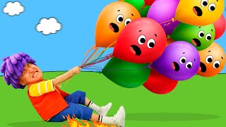 Balloons Song  Learning Colors  Policeman Song  Nursery Rhymes amp Kids Songs [upl. by Ennaira939]