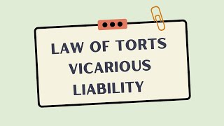 Vicarious liability in tort law  hand noteBangla class [upl. by Neeron45]