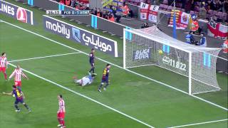 La Liga  Golazo de Adriano 11 en el FC Barcelona  Atlético  16122012  J16 [upl. by Enelec]