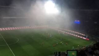 Albanian supporters cause Italy match to be suspended [upl. by Ysac]