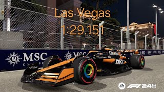 F1 24 US Las Vegas Strip Circuit Time Trial Hot Lap 129151 [upl. by Karlise]