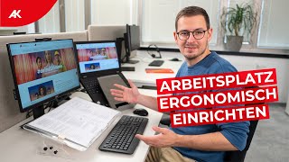 Ergonomie Bildschirmarbeitsplatz einrichten  Richtig sitzen amp stehen [upl. by Drofyar]