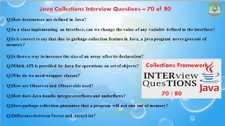 Java Collections Interview Questions – 70 out of 80 [upl. by Ahser]