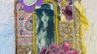 Flip through of my Bohemian Journal using wildrosebohemianstudio ‘s Bohemian Dreams kit [upl. by Aynosal]