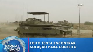 Egito convoca Israel para novas conversas em busca de um acordo no conflito  Jornal da Band [upl. by Eart]