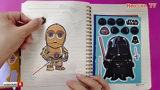 Synthesis of sticker design best diy asmr starwars pooh superman stitch bingo dog paper [upl. by Ainattirb]