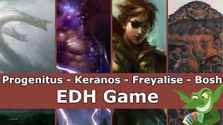 Progenitus vs Keranos vs Freyalise vs Bosh EDH  CMDR game play [upl. by Lleryt]