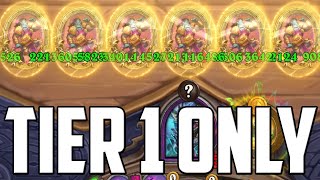 Tier 1 Strategy Hearthstone Battlegrounds Tier 7 Anomalys [upl. by Jennine201]