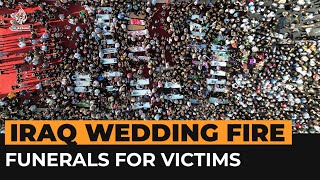 Funerals for victims of Iraq wedding fire  Al Jazeera Newsfeed [upl. by Genia]